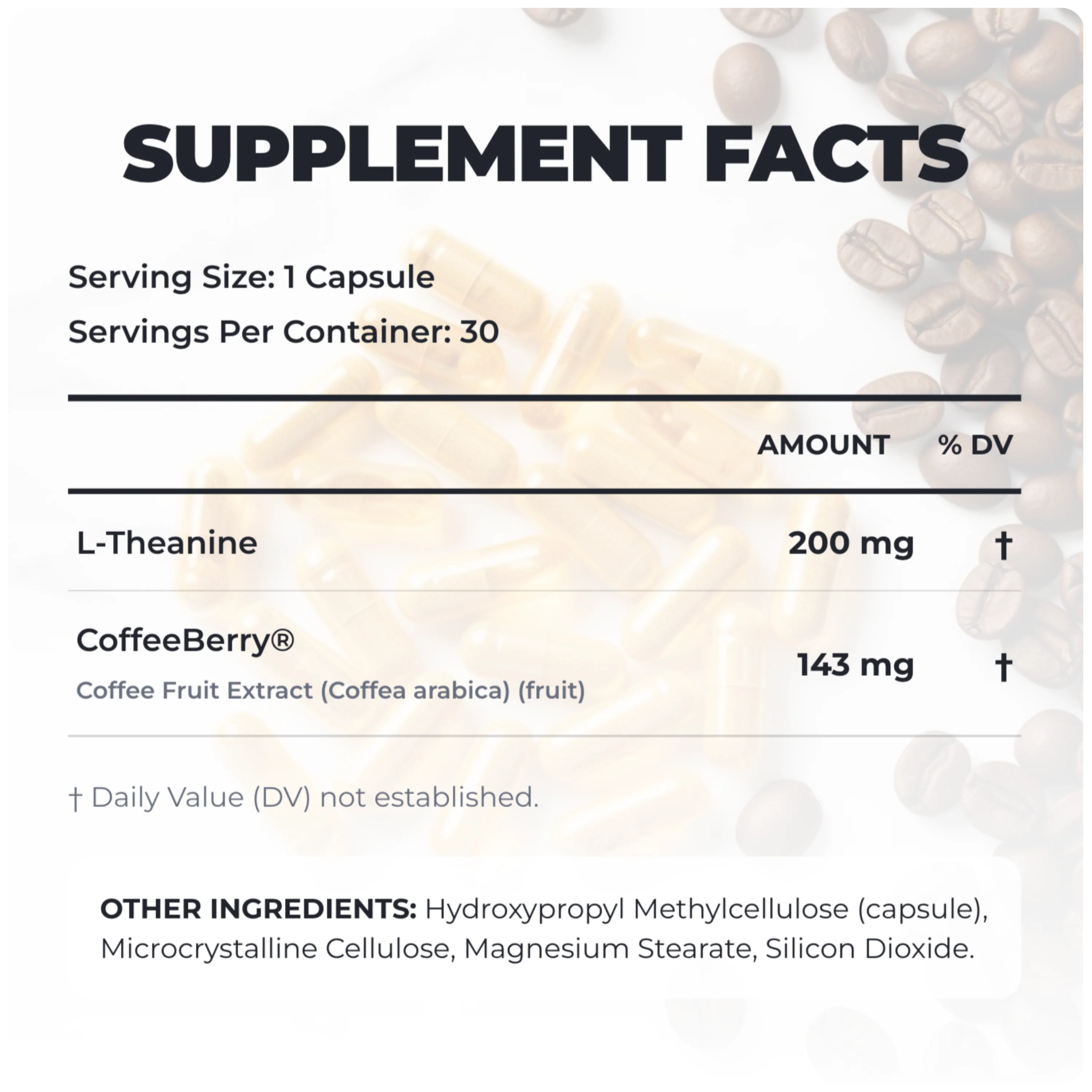 Ultimate Energy - Natural Caffeine & L-Theanine (30 Capsules) (30 Servings) - Image 2
