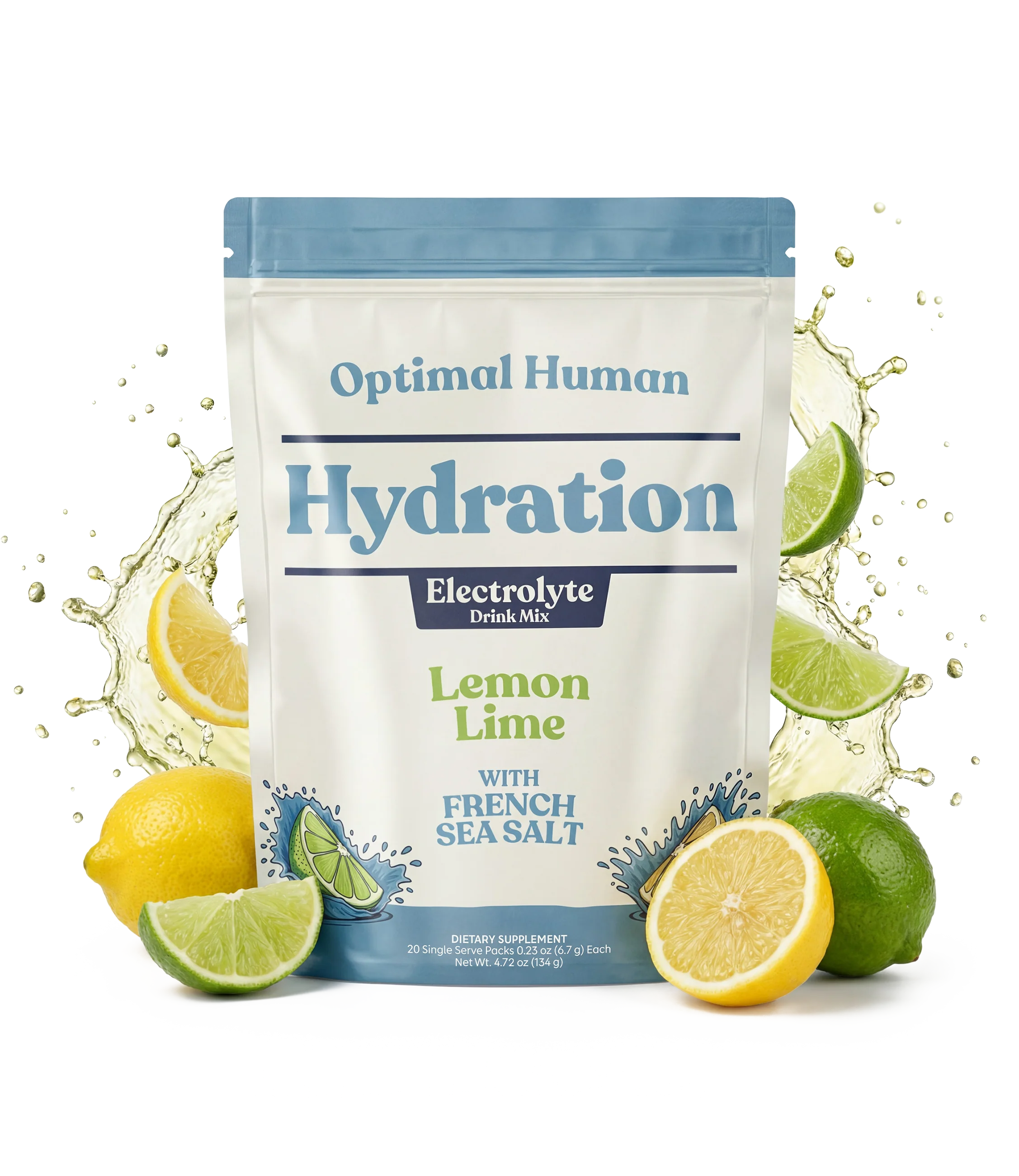 Optimal Human Hydration Drink Mix with French Sea Salt